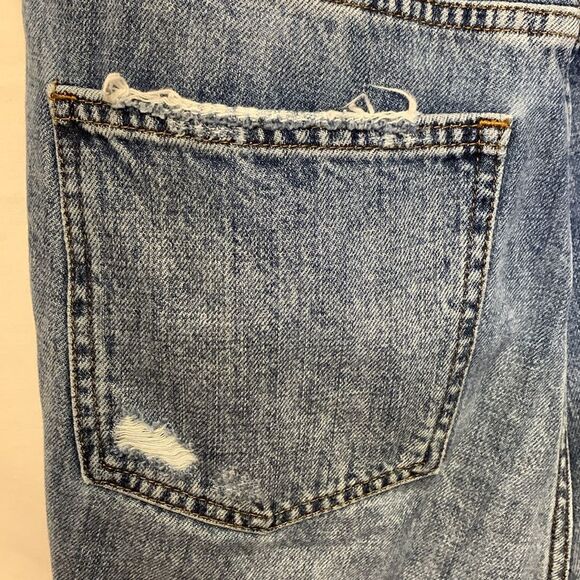 Pistola Presley Blue Med Wash High Rise Button Fly Distressed Loose Fit Jeans 29 - Picture 8 of 16